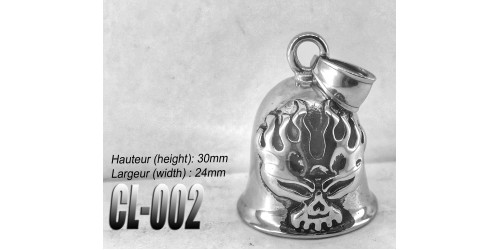 CL-002 cloche protectrice (Guardian Bell) crane de feu, acier inoxidable (Stainless Steel)
